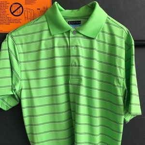 Green Striped PGA Tour Polo